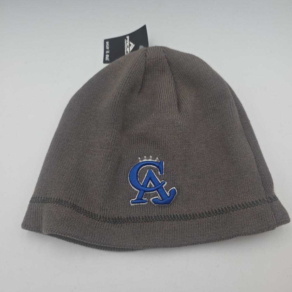 CA CALIFORNIA Logo Gray Knit Beanie One Size WINTER HAT LINED Pacific Headwear